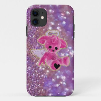 My Angel... Purple Glitter Iphone 5 Case by Godsblossom at Zazzle