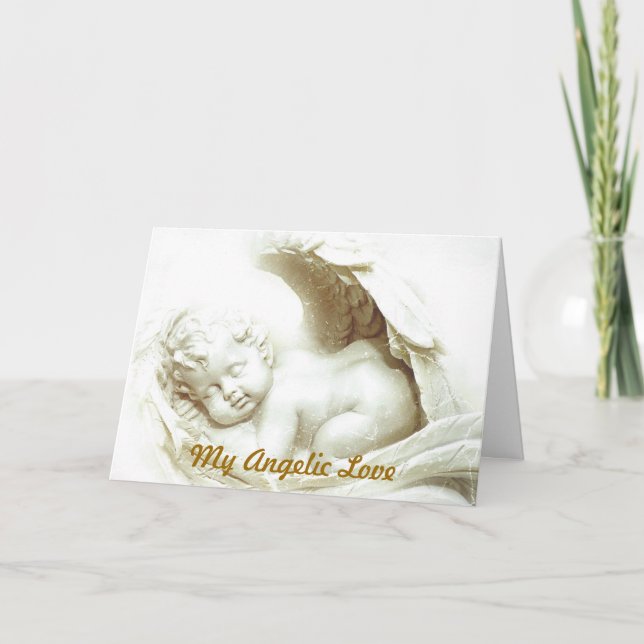 My Angelic Love Greeting Card-Customize Holiday Card (Front)