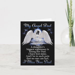 My Angle Dad I Miss You Dad Memorial Day Fathers Card