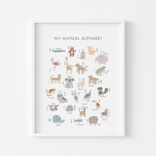 My animal alphabet print