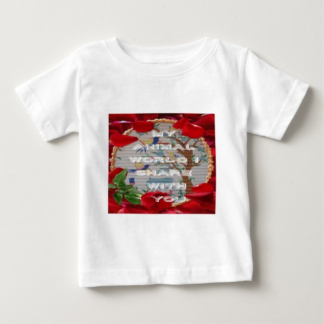 My animals world valentine.png baby T-Shirt (Front)