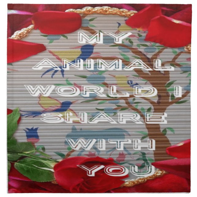 My animals world valentine.png napkin (Front)