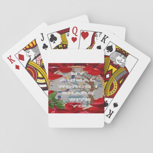 My animals world valentinepng playing cards