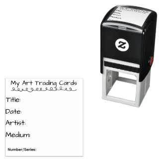 My Art Trading Cards Self Inking Rubber Stamp