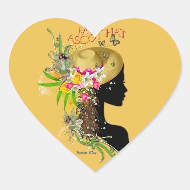 My Ascot Hat Heart Sticker (Front)