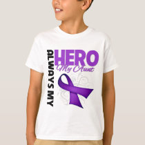 My Aunt Always My Hero - Purple Ribbon T-Shirt