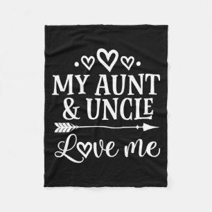 My Aunt And Uncle Love Me Niece  Fleece Blanket
