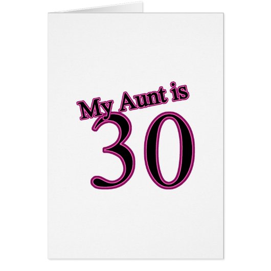 My Aunt is 30 Cards (Front)
