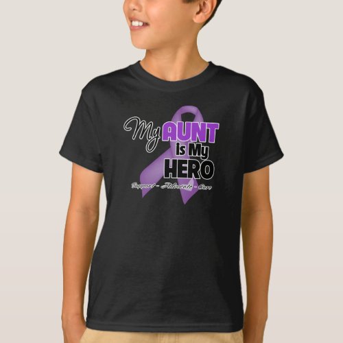 My Aunt is My Hero _ Purple Ribbon T_Shirt