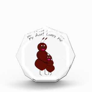 My Aunt Loves Me Cute Ant Family Hug Cartoon Award