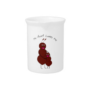 My Aunt Loves Me Cute Ant Family Hug Drink Pitcher