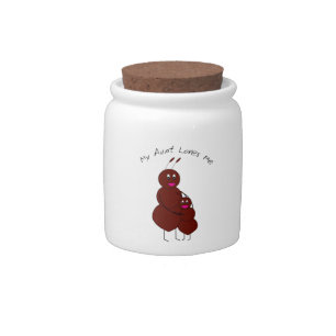 My Aunt Loves Me Cute Ants Candy Jar
