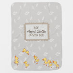 My Aunt Loves Me Neutral Baby Gift Receiving Blanket at Zazzle