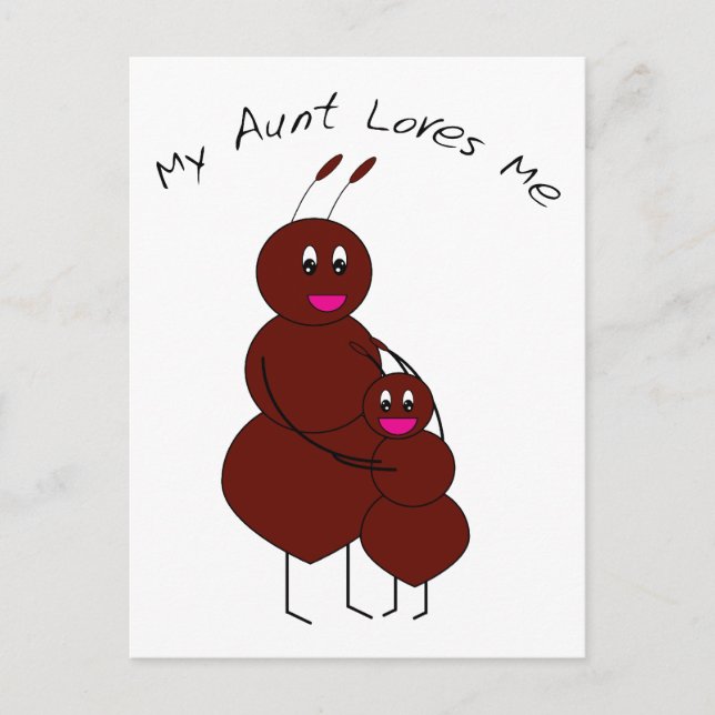 My Aunt Loves Me Postcard (Front)
