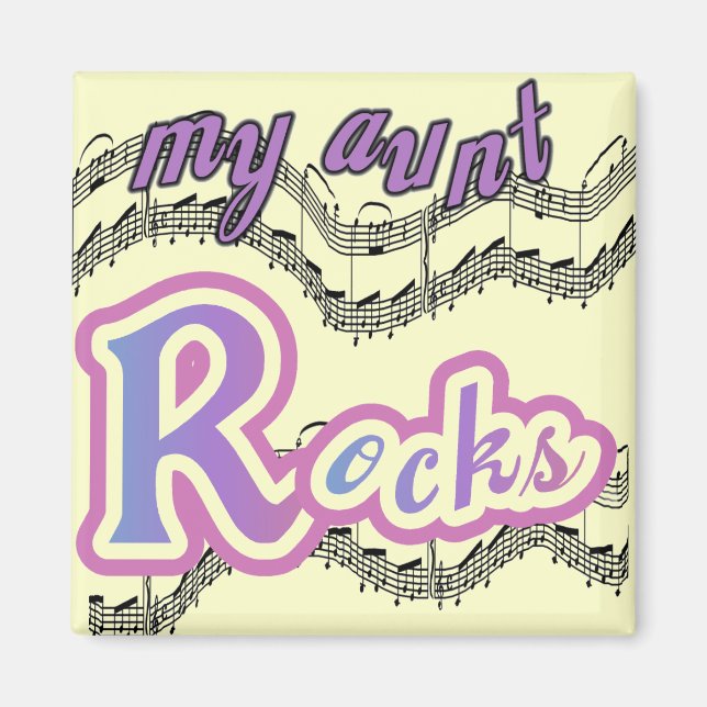 My Aunt Rocks Tshirts and Gifts Magnet (Front)
