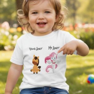My Aunt Your Horse Unicorn Art Humor Niece Nephew Toddler T-shirt