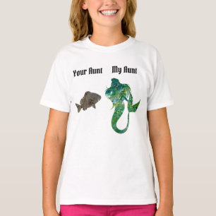 My Aunt Your Mermaid Fish Shirt Art Top Humor