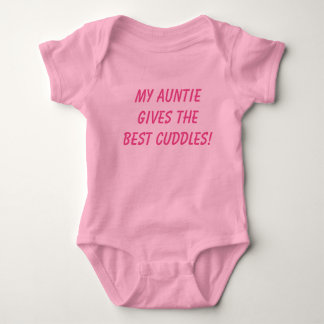 My auntie gives the best cuddles baby girls vest bodysuit