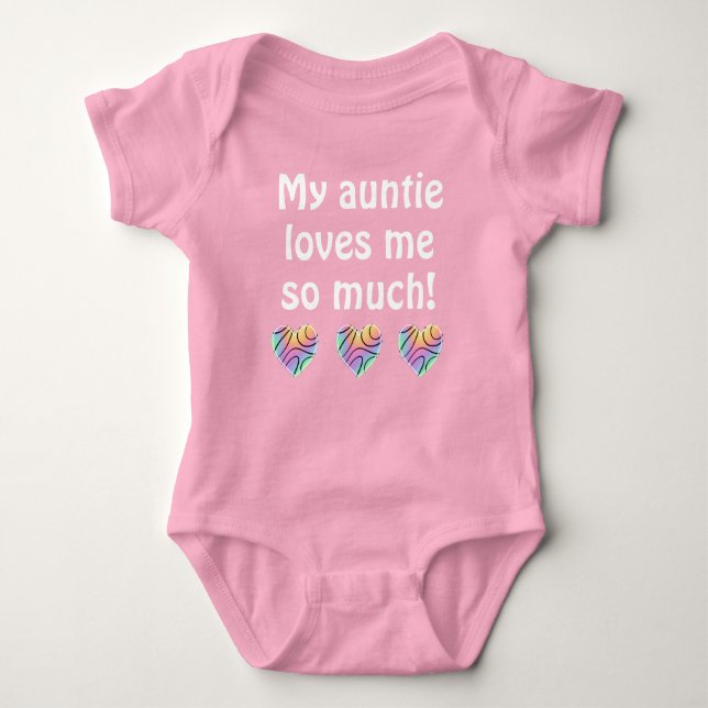 My Auntie Loves Me Baby Bodysuit (Front)