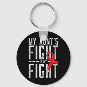 My Aunt's Fight is My Fight Blood Cancer Awareness Keychain