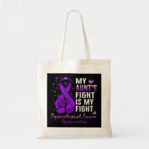 My Aunts Fight is My Fight Gynecological Cancer Aw Tote Bag