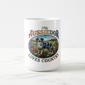 My Aussiedor Loves Country Coffee Mug