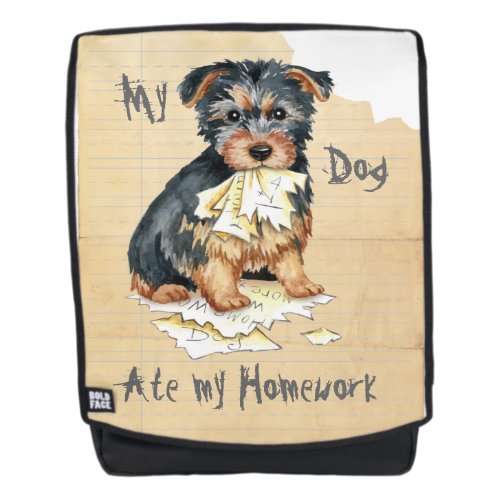 My Australian Terrier Ate My Homework Backpack