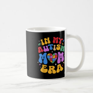 My Autism Mom Autism Awareness Groovy Retro Vintag Coffee Mug