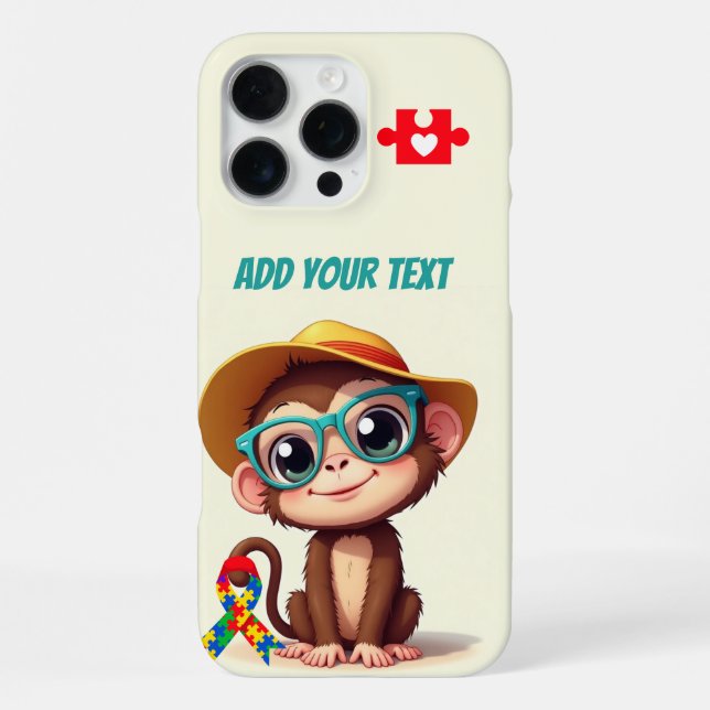 My Autistic cute lil Monkey  Iphone Case (Back)
