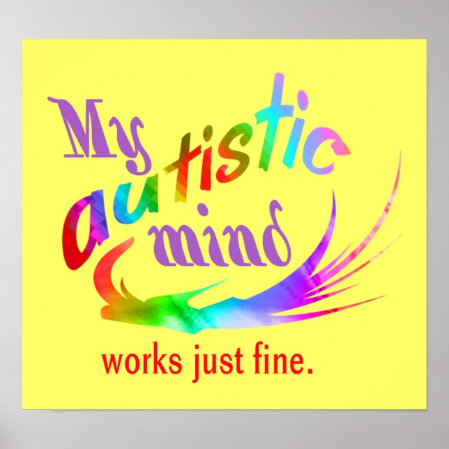 My Autistic Mind Poster (Front)