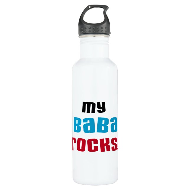 My Baba Rocks Stainless Steel Water Bottle (Front)