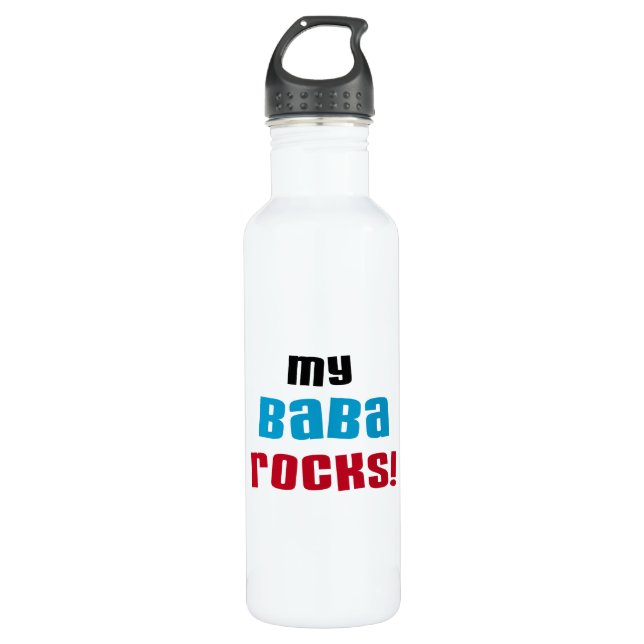 My Baba Rocks Stainless Steel Water Bottle (Front)