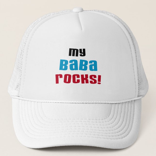 My Baba Rocks T-shirts and Gifts Trucker Hat (Front)