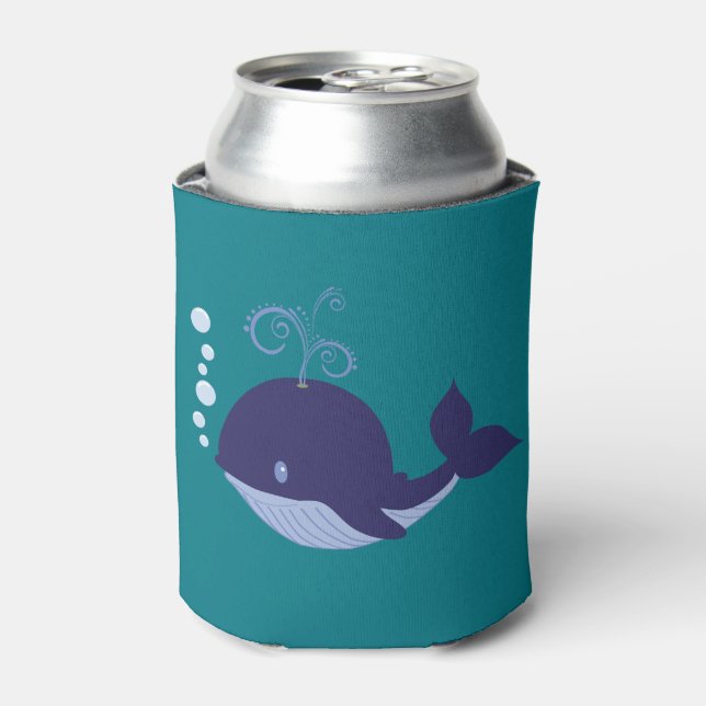 My Baby Blue Whale Can Cooler (Can Front)