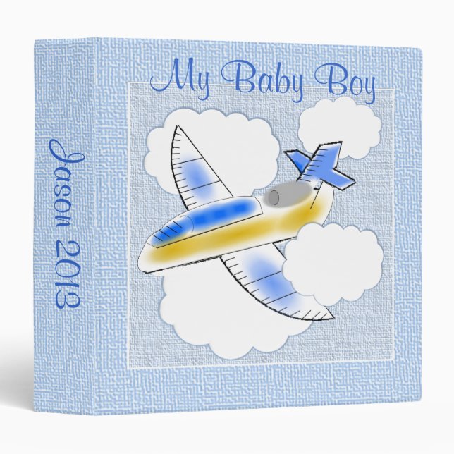 My Baby Boy Airplane Album Binder (Front/Spine)
