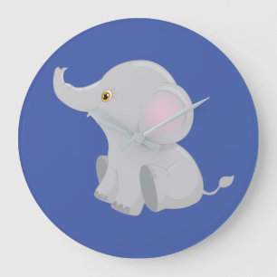 My Baby Elephant Large Clock