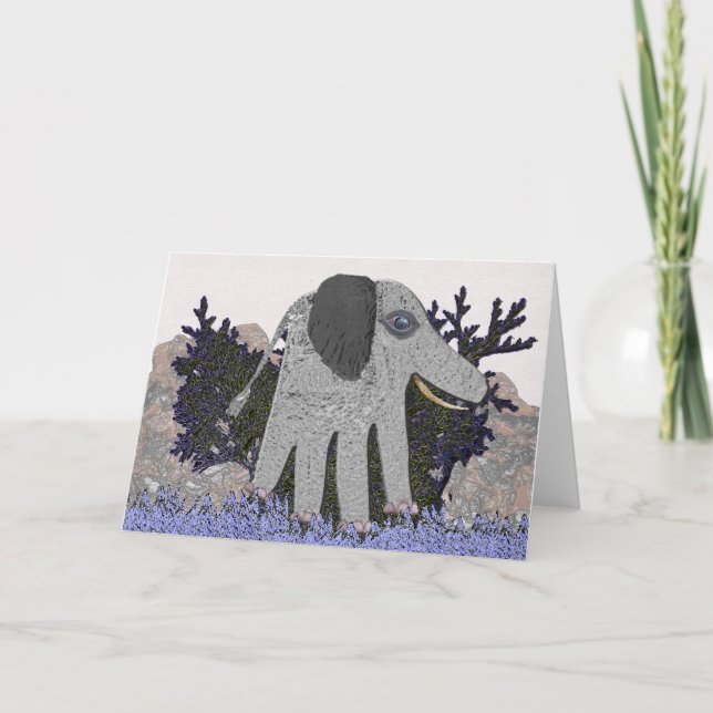 My Baby Elephant Note Card (Front)