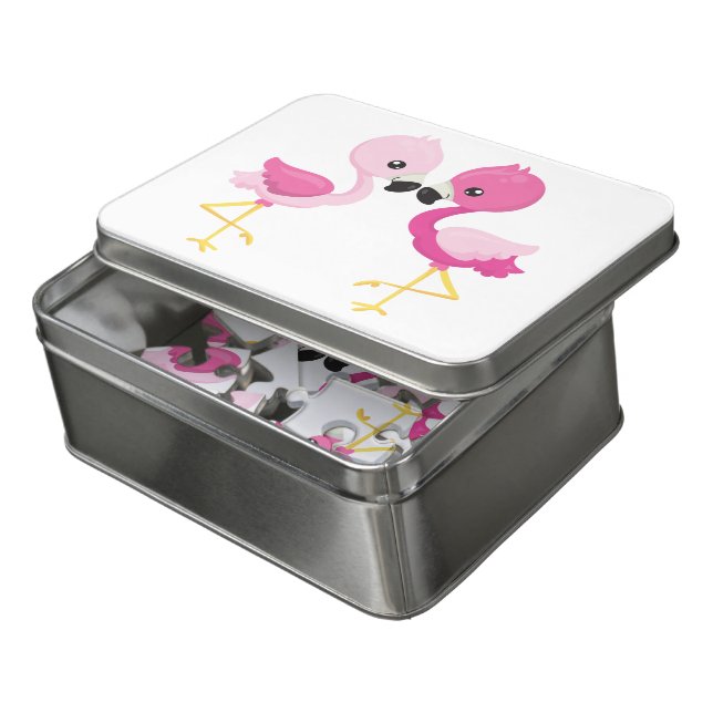 My Baby Flamingos  Jigsaw Puzzle (Lid Open)