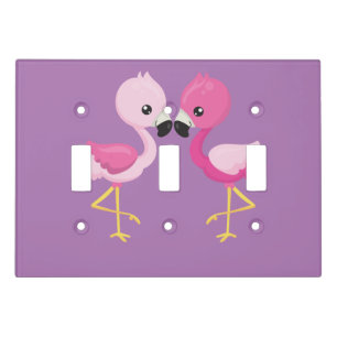 My Baby Flamingos Light Switch Cover