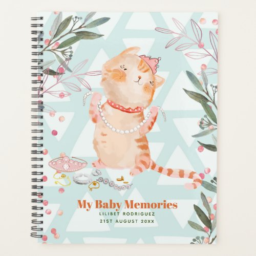 My Baby Memories Personalized Princess Cat Theme Planner