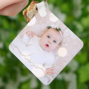 My Baby Photo Custom Keychain