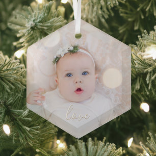 My Baby Photo Glass Ornament