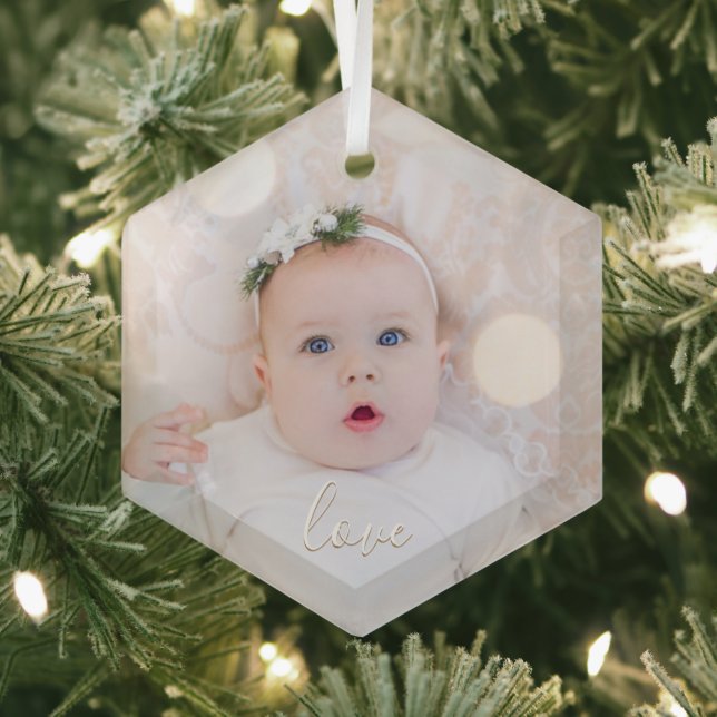 My Baby Photo Glass Ornament (Insitu)