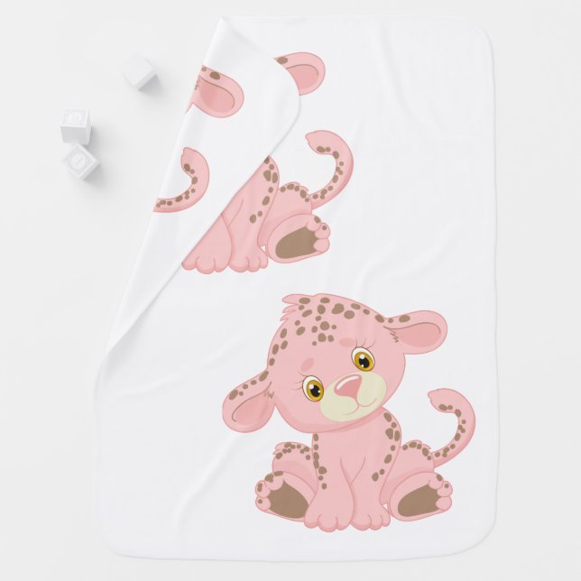 My Baby Pink Cheetah Leopard Blanket (In Situ)