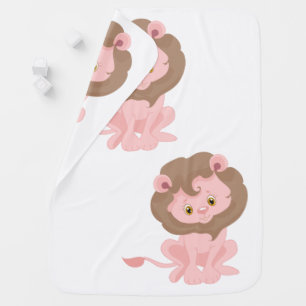 My Baby Pink Lion Blanket