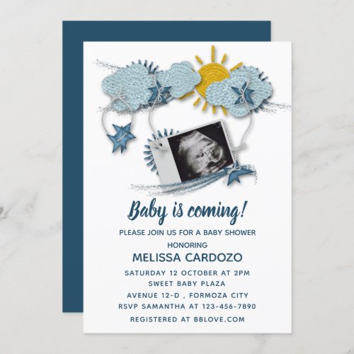 My Baby Ultrasound _ Adorable Baby Shower Invitation