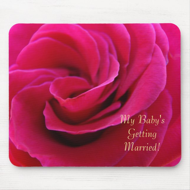 My Baby's Getting Married! mousepad Pink Rose (Front)