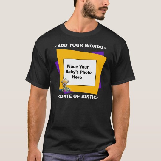 My Baby's Photo on New Dad's T-Shirt