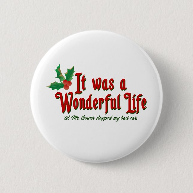 My Bad Ear Pinback Button (Front)