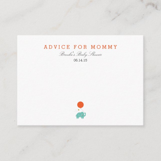 My Balloon | Mommy Advice Cards (Front)
